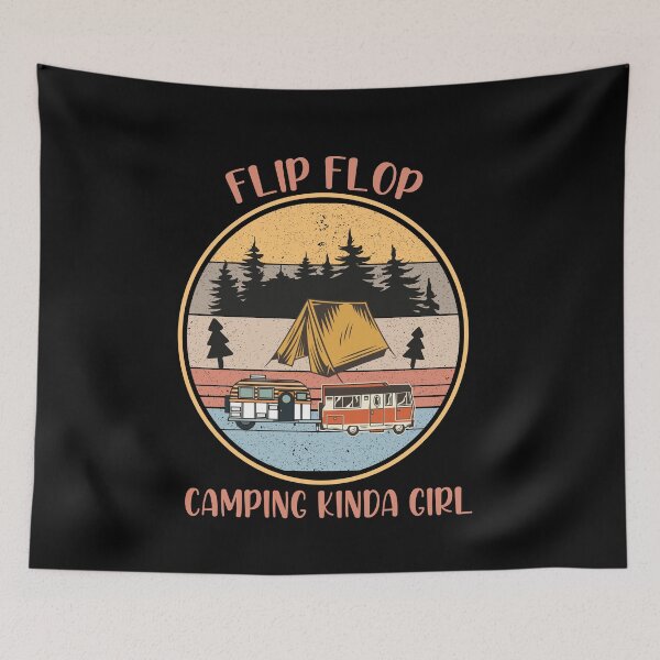 Item preview,  Flip Flop And Camping Kinda Girl Lady Family Vacation-Funny PInky Gift For Girlfriend designed and sold by Rassitni.