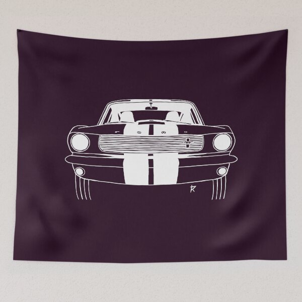 Item preview, Ford Mustang Shelby white lines Melanzane background designed and sold by Cardrawing-Art.