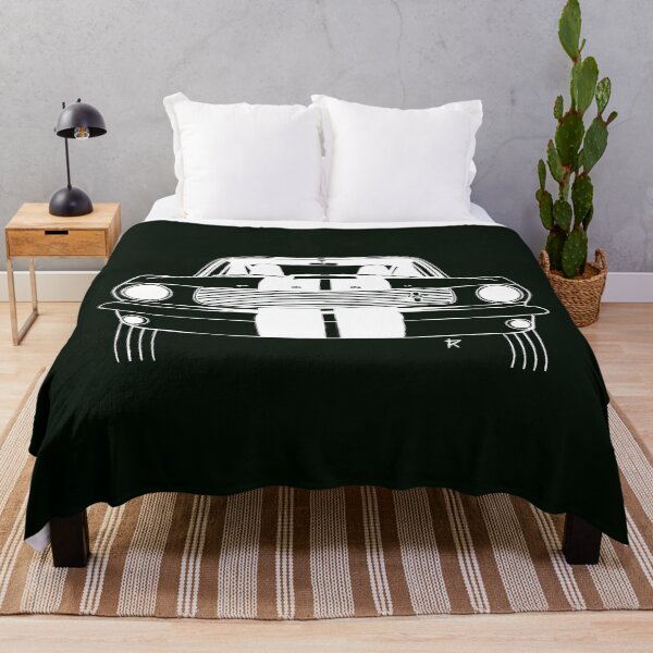 Item preview, Ford Mustang Shelby white lines Black background designed and sold by Cardrawing-Art.