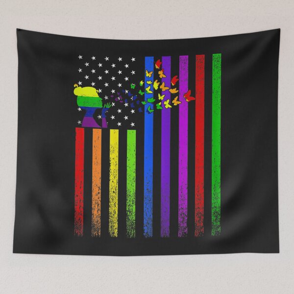 Item preview, Womens LGBTQ Mom Butterfly Vintage Rainbow Flag designed and sold by vlilliesnx.