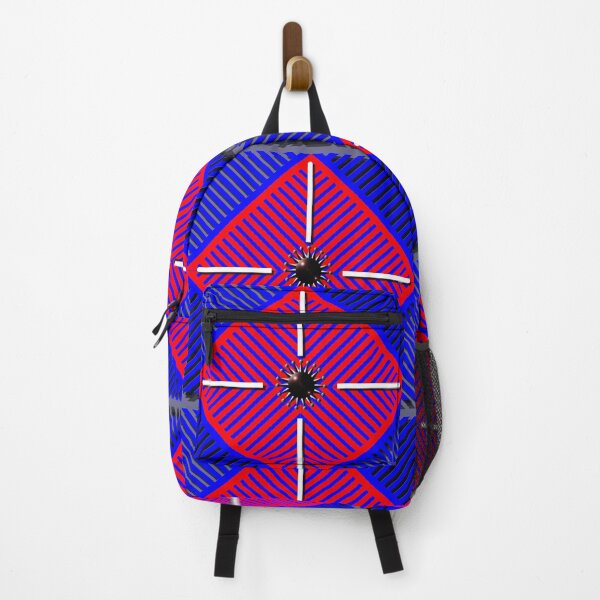 Item preview, Square, corona, grid, (414) (blue, red) decorative, digital, colorful, abstract, designed and sold by Paszkan.