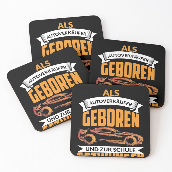 Item preview, ALS AUTOVERKAeUFER GEBOREN UND ZUR SCHULE GEZWUNGE designed and sold by Spirit-Designs.
