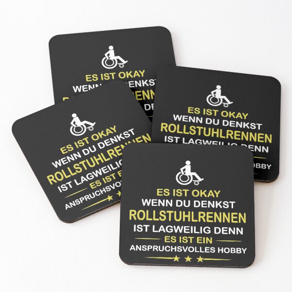 Artikelvorschau, WENN DU DENKST ROLLSTUHLRENNEN IST LAGWEILIG entworfen und verkauft von Spirit-Designs.