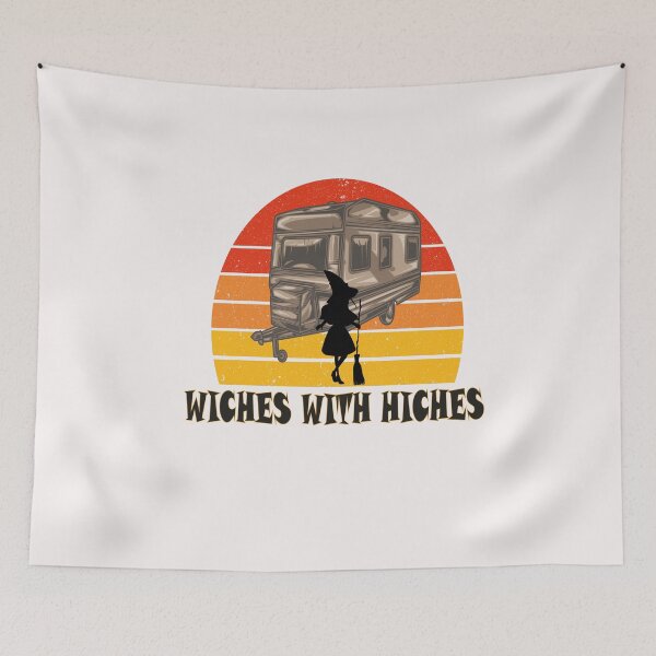 Item preview, Womens Witches With Hitches T Shirt RV Camping Costume Idea Nature Design- Vintage Sunset HalloweenGift For Girlfriend designed and sold by Rassitni.