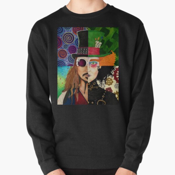 Johnny Depp Character Collage Pullover Sweatshirt