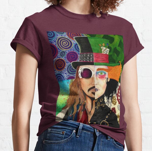 Collage de personnages de Johnny Depp T-shirt classique