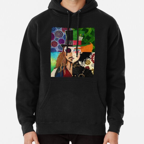Johnny Depp Character Collage Pullover Hoodie