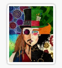 Johnny Depp Character Collage Sticker