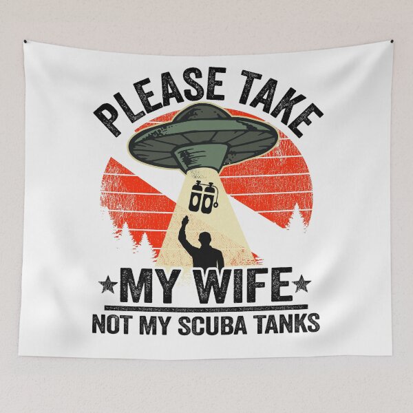 Item preview, Scuba Diving Dad Diver Down Flag Vintage Ufo Funny designed and sold by Stronzi.