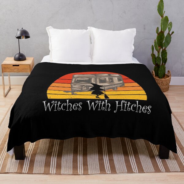 Item preview, Womens Witches With Hitches T Shirt RV Camping Costume Idea Nature Design- Vintage Sunset HalloweenGift For Girlfriend designed and sold by Rassitni.