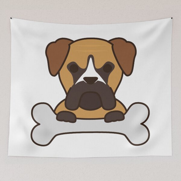 Item preview, Bullmastiff with bone designed and sold by happyfunshop.