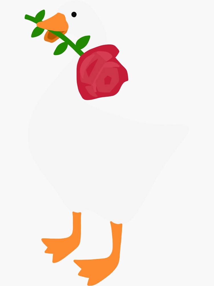 "Rose Untitled Goose Game" Sticker for Sale by fashioncancer Redbubble