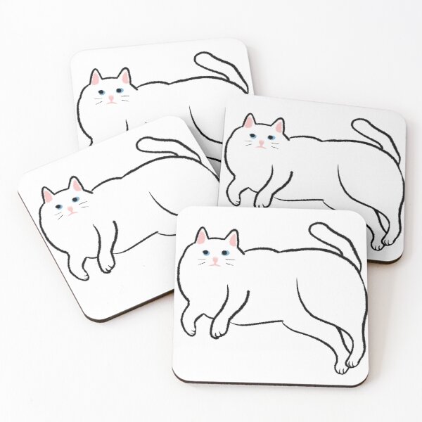 Item preview, Furry White cat  designed and sold by PaikAmoo.