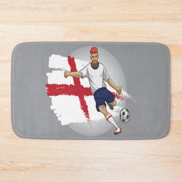 Artikelvorschau, England Football - England Fußballspieler mit Flagge als Hintergrund entworfen und verkauft von WearWolfDesigns.