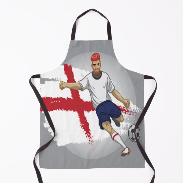 Artikelvorschau, England Football - England Fußballspieler mit Flagge als Hintergrund entworfen und verkauft von WearWolfDesigns.