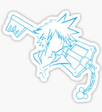 Sora / Schlüsselschwert lineart hellblau Sticker