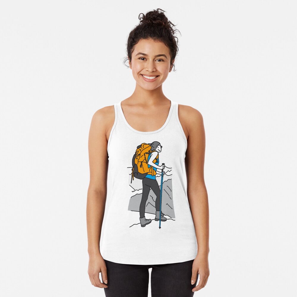 Para amantes de la montaña Camiseta con espalda nadadora