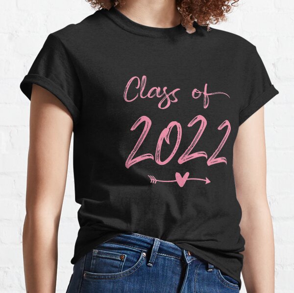 Senior 2022 Class Of 22 Cute Graduation Pink Classic T-Shirt
