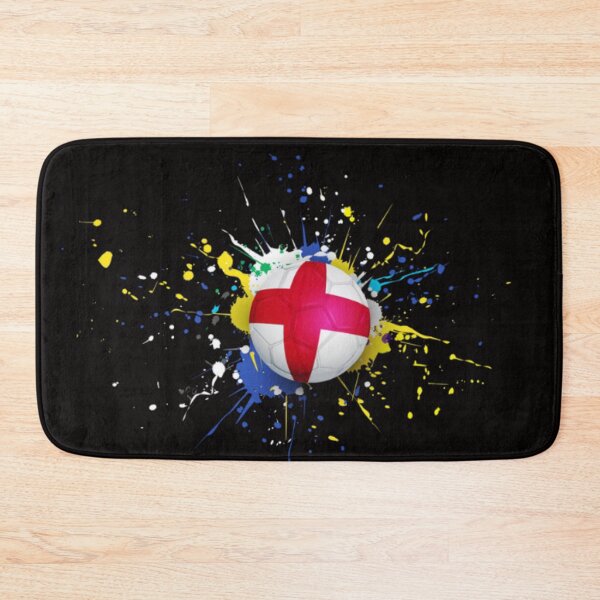 Artikelvorschau, England Football - England Flag Football gegen einen blauen und gelben Paint Dash Hintergrund against entworfen und verkauft von WearWolfDesigns.