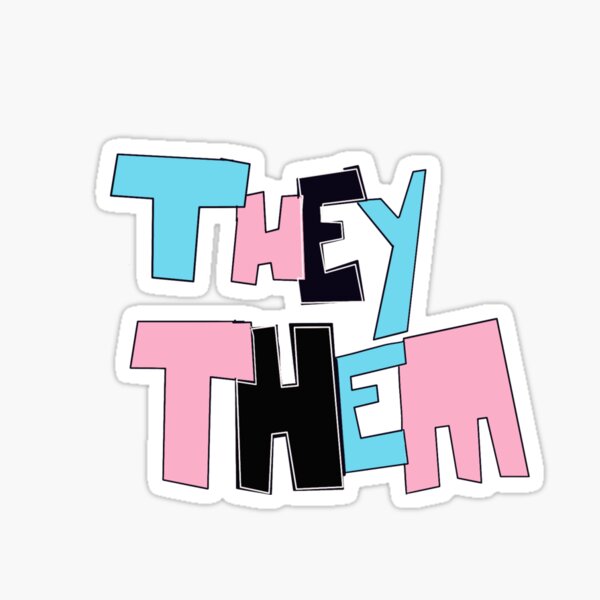Item preview, They / Them Pronouns designed and sold by WearitQueer.
