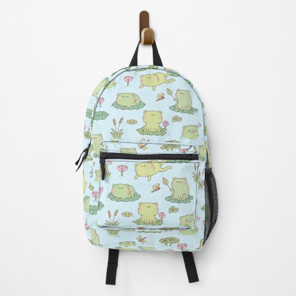 Item preview, Cute Frogs and Dragonflies Pond Pattern designed and sold by rustydoodle.