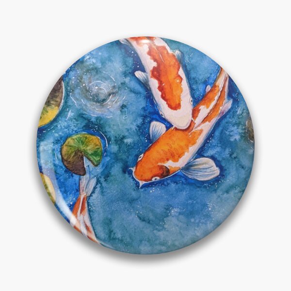 Item preview, Koi Fish Watercolor Lotus Painting designed and sold by rohanch24.