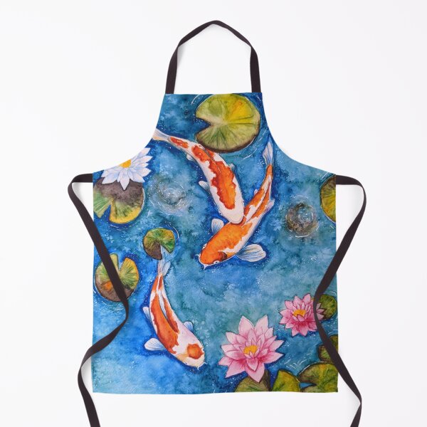 Item preview, Koi Fish Watercolor Lotus Painting designed and sold by rohanch24.