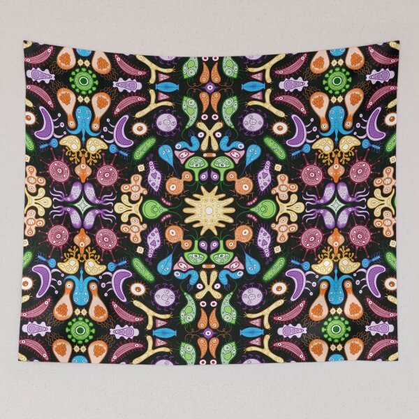 Item preview, Fantastic tiny things living in a pattern design designed and sold by Zoo-co.