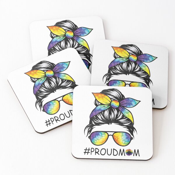 Item preview, Gay Pride Proud Mom Messy Bun LGBT designed and sold by anthonybarr1205.