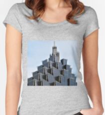Coporate Ladder Women's Fitted Scoop T-Shirt