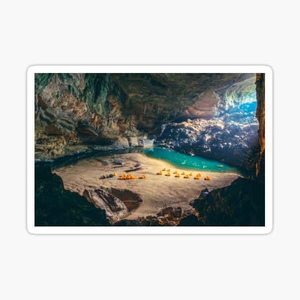 Hang En cave camp Sticker