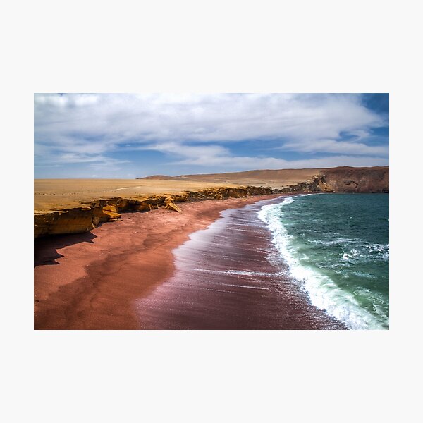 Red beach peru Photographic Print