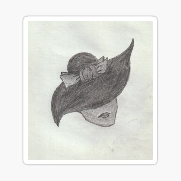 Lady with Lips and Hat Sticker
