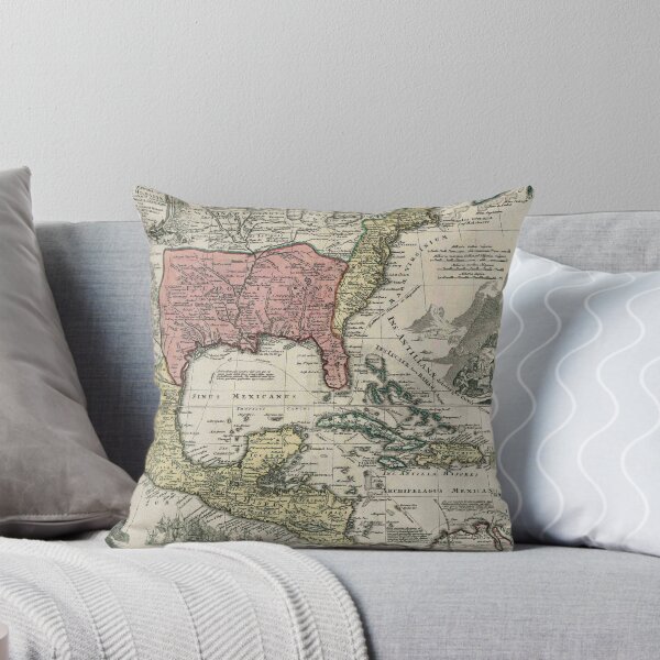 Item preview, Vintage North America and Caribbean Map (1720) designed and sold by BravuraMedia.