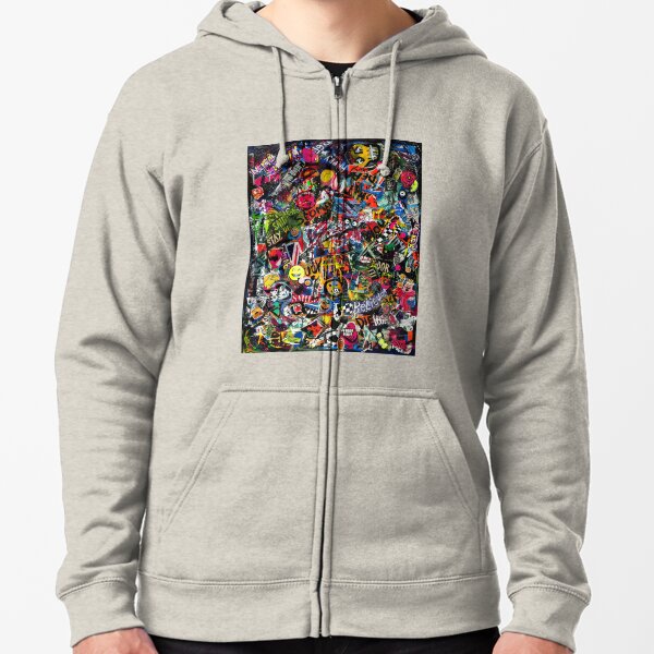 Graffiti Zipped Hoodie