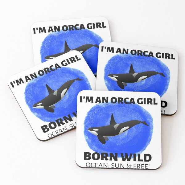 Item preview, ORCA GIRL, FREE ORCA, BORN WILD, ORCA MEME,  designed and sold by R B Chrystal.