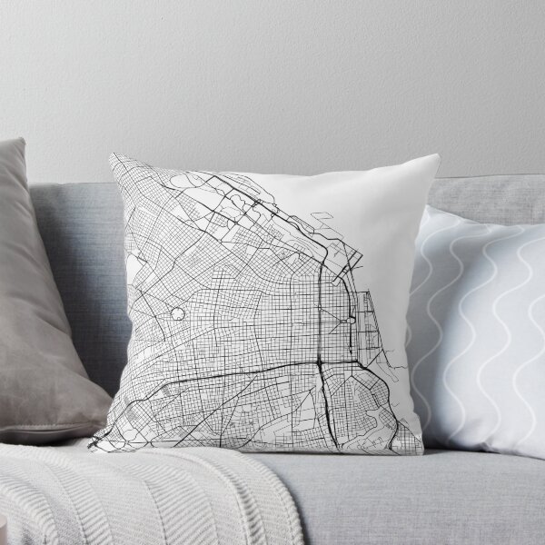 Item preview, Buenos Aires Map, Argentina - Black and White designed and sold by MainStreetMaps.