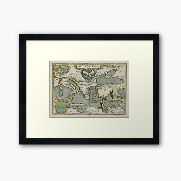 Item preview, Vintage Map of The Mediterranean Sea (1608) designed and sold by BravuraMedia.