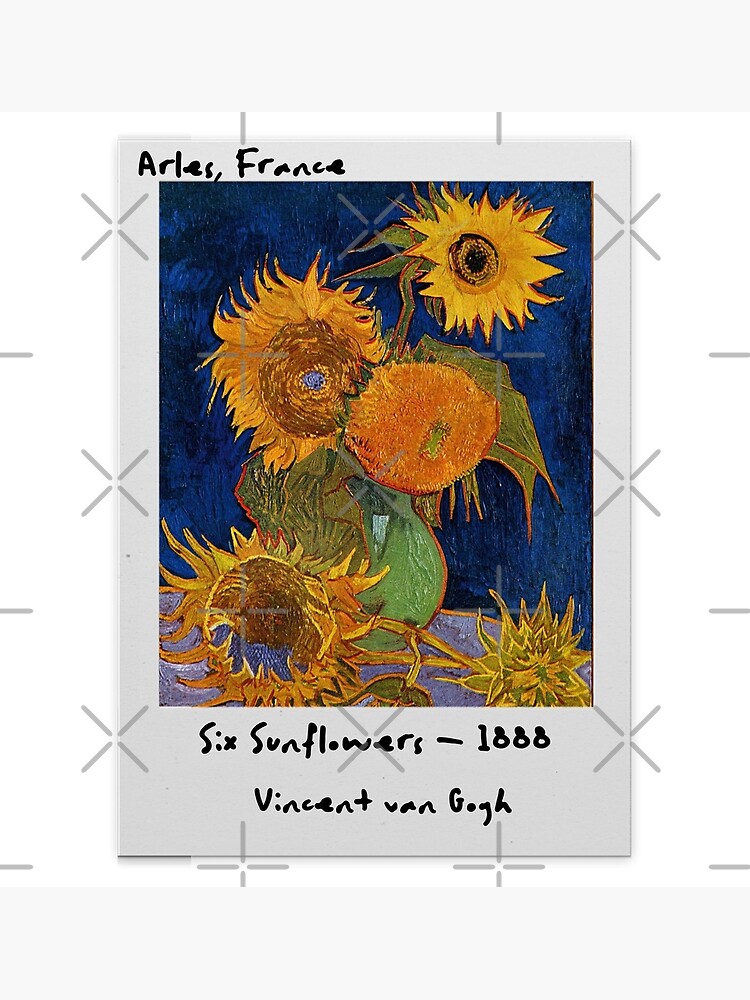 "Sunflower Series Six Sunflowers (1888) Vincent van Gogh" Poster for