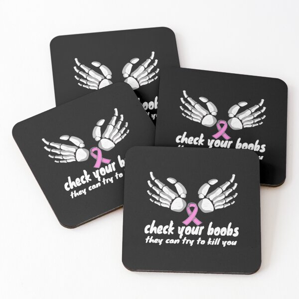 Item preview, Check Your Boobs Pink Ribbon Funny Breast Cancer Awareness designed and sold by ccolaberni.