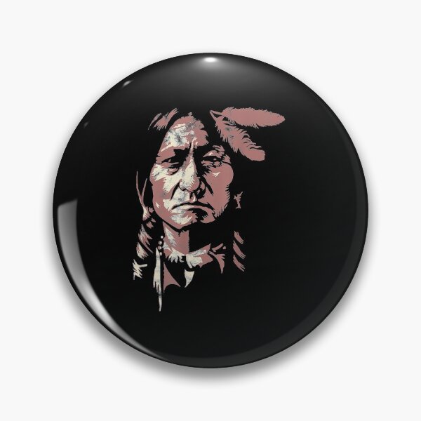Item preview, sitting bull native american chief indian warrior designed and sold by phoebealfred7.