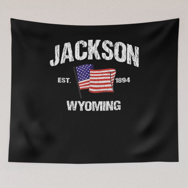 Item preview, Jackson Wyoming Wy Usa Stars Stripes Vintage Style Gift  designed and sold by mchargue12.