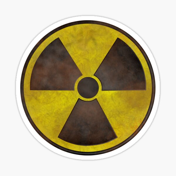 Radioactive Fallout Symbol - Geek Rusty Sticker