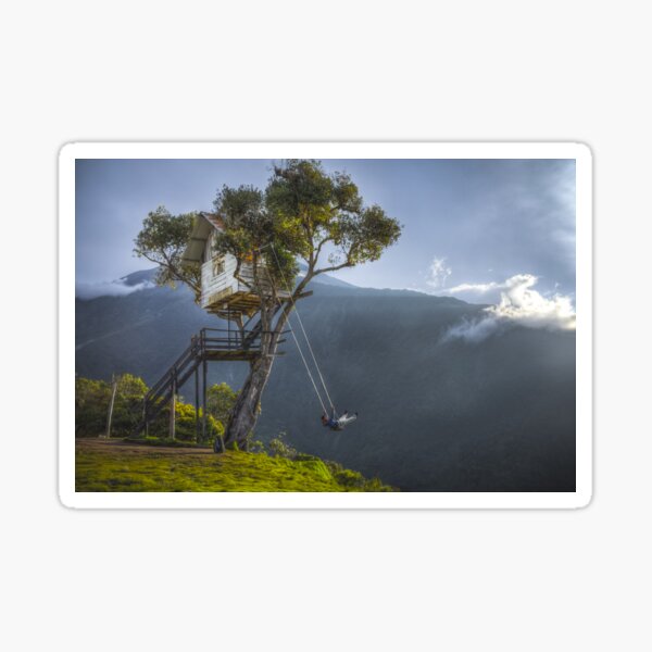 Swing at the end of the world Sticker
