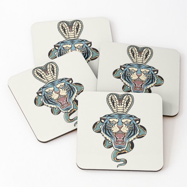 Item preview, Tiger and Cobra Traditional Tattoo designed and sold by Wild  Empire.