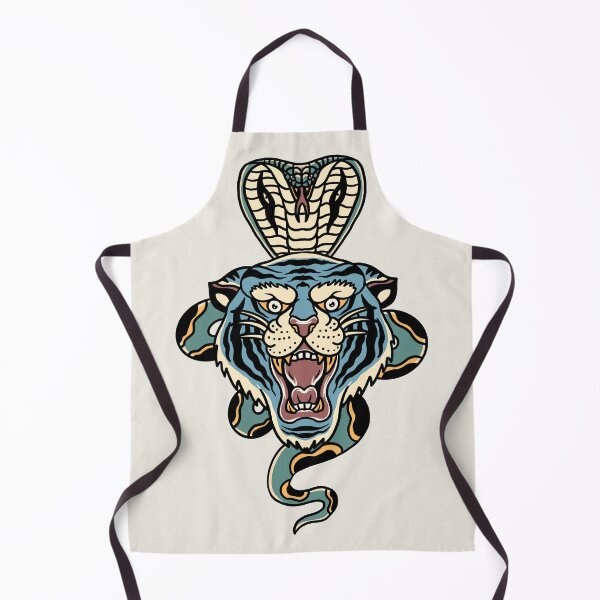 Item preview, Tiger and Cobra Traditional Tattoo designed and sold by Wild Empire.