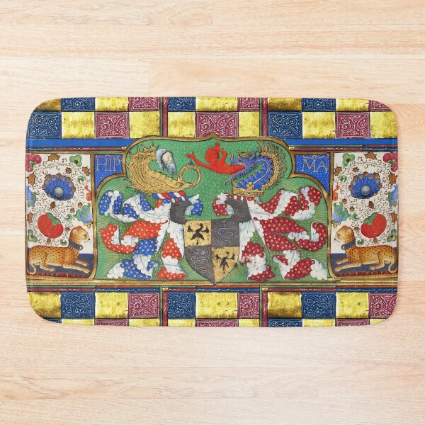 Item preview, MEDIEVAL HERALDIC,COAT OF ARMS SFORZA ,DRAGON HELMETS AND GHEPARDS designed and sold by BulganLumini.