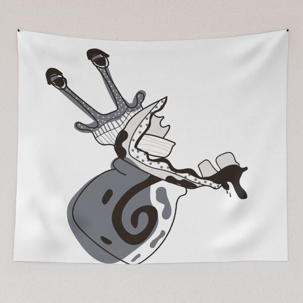 Item preview, Black and white sea snail designed and sold by ArtinaStudio.