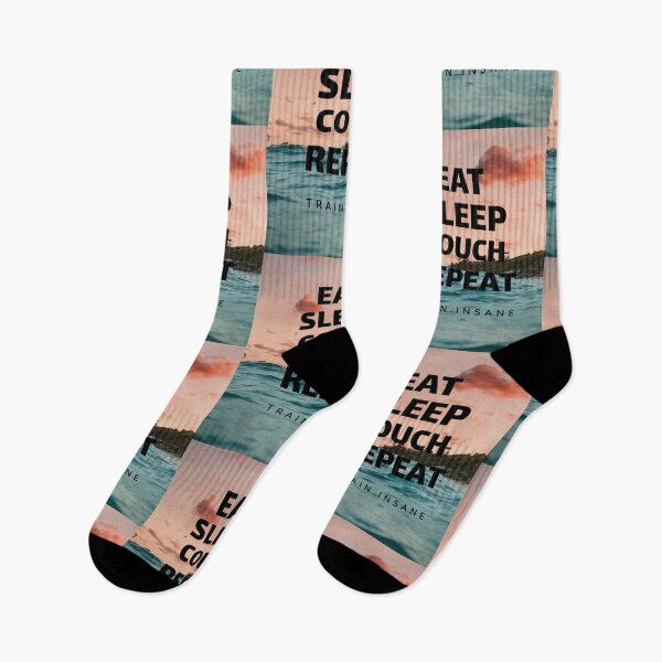 Item preview, EAT, SLEEP, COUCH, REPEAT, KEEP FIT, FIT MEME, WORKOUT, designed and sold by R B Chrystal.