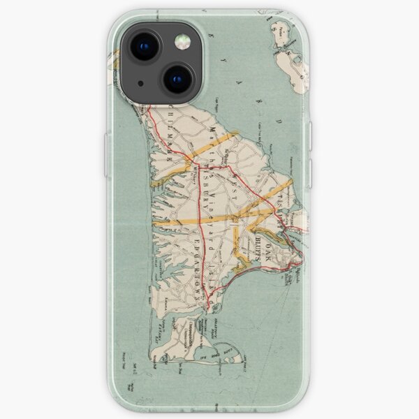 Vintage Map of Martha's Vineyard (1917) iPhone Soft Case